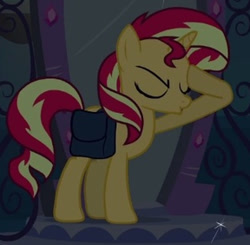 Size: 288x282 | Tagged: safe, imported from derpibooru, screencap, sunset shimmer, pony, unicorn, equestria girls, equestria girls (movie), cropped, female, mare, solo