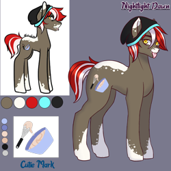 Size: 1200x1200 | Tagged: safe, artist:nightlight dawn, imported from derpibooru, oc, oc only, earth pony, pony, earth pony oc, looking at you, male, reference sheet, solo, tongue out