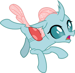 Size: 3086x3000 | Tagged: safe, artist:frownfactory, imported from derpibooru, ocellus, changedling, changeling, 2 4 6 greaaat, female, high res, horn, open mouth, simple background, solo, transparent background, vector