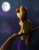 Size: 1500x1926 | Tagged: safe, alternate version, artist:yuris, imported from derpibooru, nightmare moon, oc, oc only, oc:speedy winchester, pegasus, pony, alternate character, male, mare in the moon, moon, night, pegasus oc, solo