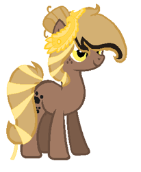 Size: 313x380 | Tagged: safe, artist:rochelle2014, imported from derpibooru, oc, oc only, oc:rochelle, earth pony, pony, ear piercing, earring, earth pony oc, female, jewelry, laurel wreath, mare, paw prints, piercing, simple background, smiling, solo, white background