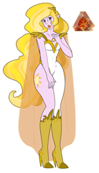 Size: 3229x5632 | Tagged: safe, artist:smilesupsidedown, imported from derpibooru, princess celestia, human, boots, cape, clothes, crossover, cutie mark on human, dress, female, gem, gem (race), gemsona, high heel boots, humanized, shoes, simple background, solo, steven universe, transparent background