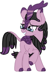 Size: 519x768 | Tagged: safe, artist:agdapl, artist:elementbases, imported from derpibooru, kirin, base used, cloven hooves, crossover, glasses, grin, horn, kirin-ified, leonine tail, miss pauling, raised hoof, simple background, smiling, solo, species swap, team fortress 2, transparent background