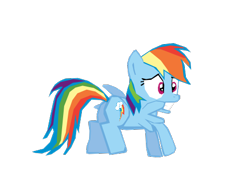 Size: 483x372 | Tagged: safe, artist:benpictures1, imported from derpibooru, rainbow dash, pegasus, pony, power ponies (episode), butt, cute, dashabetes, female, gritted teeth, inkscape, mare, rainbutt dash, simple background, solo, teeth, transparent background, vector