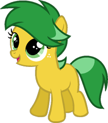 Size: 546x622 | Tagged: safe, artist:alari1234-bases, artist:pegasski, imported from derpibooru, oc, oc only, oc:sandy luck, earth pony, pony, base used, earth pony oc, eyelashes, female, filly, looking up, open mouth, simple background, smiling, solo, transparent background