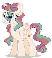 Size: 1179x1328 | Tagged: safe, artist:princess-kitsune-tsu, artist:venomous-cookietwt, imported from derpibooru, oc, oc only, alicorn, pony, base used, female, magical lesbian spawn, mare, offapring, offspring, parent:princess flurry heart, parent:pumpkin cake, solo