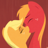 Size: 100x100 | Tagged: artist needed, safe, artist:fluttershythekind, imported from derpibooru, applejack, big macintosh, applecest, applemac, brother and sister, cropped, female, icon, incest, kissing, male, picture for breezies, shipping, siblings, straight