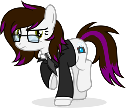 Size: 10379x8859 | Tagged: safe, artist:suramii, imported from derpibooru, oc, oc only, oc:kayla, earth pony, pony, absurd resolution, clothes, female, glasses, mare, simple background, solo, suit, transparent background, vector