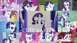 Size: 1280x721 | Tagged: safe, edit, edited screencap, editor:quoterific, imported from derpibooru, screencap, rarity, snails, snips, pony, unicorn, friendship is magic, putting your hoof down, season 2, season 4, season 5, season 6, tanks for the memories, the saddle row review, cloudsdale, crying, cute, female, glowing horn, gritted teeth, horn, magic, magic aura, no spoilers, open mouth, raised hoof, raribetes, solo, teary eyes, teeth