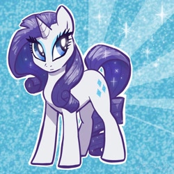 Size: 2048x2048 | Tagged: safe, artist:pfeffaroo, imported from derpibooru, part of a set, rarity, pony, unicorn, abstract background, female, glitter, high res, looking sideways, mare, outline, solo, sparkles, standing, three quarter view, white outline