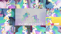 Size: 1280x721 | Tagged: safe, edit, edited screencap, editor:quoterific, imported from derpibooru, screencap, discord, pinkie pie, princess celestia, princess luna, rarity, spike, twilight sparkle, alicorn, draconequus, dragon, earth pony, pony, unicorn, a canterlot wedding, a royal problem, between dark and dawn, horse play, lesson zero, princess twilight sparkle (episode), season 2, season 3, season 4, season 5, season 8, season 9, the beginning of the end, the crystal empire, the crystalling, the cutie re-mark, the ending of the end, the return of harmony, twilight's kingdom, spoiler:s08, spoiler:s09, celestia is not amused, female, glowing horn, horn, magic, magic aura, male, open mouth, raised hoof, snow, spike is not amused, teeth, twilight sparkle (alicorn), unamused, unicorn twilight, winged spike, wings, worried