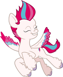 Size: 6400x7876 | Tagged: safe, artist:digimonlover101, artist:shootingstarsentry, imported from derpibooru, imported from ponybooru, zipp storm, pegasus, pony, absurd resolution, colored wings, eyes closed, female, g5, mare, merchandise, multicolored wings, simple background, smiling, solo, transparent background, vector, wings