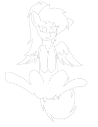 Size: 3064x3968 | Tagged: safe, artist:cocacola1012, imported from derpibooru, oc, oc only, oc:gumdrops, pegasus, pony, female, high res, hooves to the chest, mare, ms paint, pegasus oc, practice, sketch, solo, wings