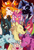 Size: 3348x4867 | Tagged: safe, artist:chub-wub, idw, imported from derpibooru, adagio dazzle, aria blaze, cosmos (character), cozy glow, daybreaker, nightmare moon, princess eris, queen chrysalis, sonata dusk, alicorn, changeling, draconequus, pegasus, pony, siren, absurd resolution, antagonist, cosmos, evil, evil grin, eye clipping through hair, eyebrows, eyebrows visible through hair, fangs, female, filly, gem, grin, mare, open mouth, siren gem, smiling, the dazzlings