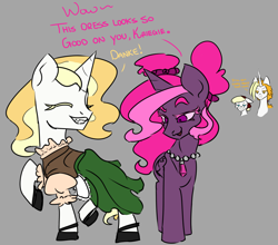 Size: 3492x3068 | Tagged: safe, artist:2hrnap, imported from derpibooru, imported from ponybooru, oc, oc only, oc:aryanne, oc:dyx, oc:dyxkrieg, oc:syx, alicorn, earth pony, pony, alicorn oc, callback, dialogue, ears, eyes closed, female, floppy ears, german, half-siblings, high res, horn, magical lesbian spawn, mare, nazi, nazipone, offspring, parent:oc:dyx, parent:oc:luftkrieg, parent:oc:nyx, parents:oc x oc, ponybooru import, product of incest, raised hoof, raised leg, smiling, wings