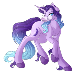 Size: 3402x3366 | Tagged: safe, artist:amazing-artsong, imported from derpibooru, oc, oc only, oc:lunar quill, pony, unicorn, female, glasses, high res, mare, simple background, solo, transparent background