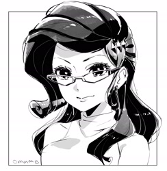 Size: 1486x1525 | Tagged: dead source, safe, artist:5mmumm5, imported from derpibooru, rarity, human, clothes, female, glasses, humanized, looking at you, monochrome, solo, sweater, turtleneck
