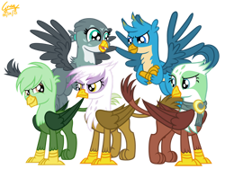 Size: 1280x960 | Tagged: safe, artist:gregory-the-griffon, artist:gregoryco123, imported from derpibooru, gabby, gallus, gilda, greta, oc, oc:gregory griffin, griffon