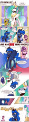 Size: 1300x5286 | Tagged: safe, artist:saturdaymorningproj, imported from derpibooru, princess celestia, princess luna, sugar belle, alicorn, pony, unicorn, comic:let's fighting love, boxing, boxing gloves, celestia is not amused, comic, dialogue, female, fight, high res, hoof shoes, horn, magic, male, mare, royal guard, royal sisters, siblings, sisters, speech bubble, sports, stallion, telekinesis, unamused