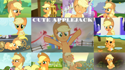 Size: 1280x721 | Tagged: safe, edit, edited screencap, editor:quoterific, imported from derpibooru, screencap, applejack, baby applejack, pinkie pie, pinot noir, scootaloo, shiraz, silver berry, earth pony, pony, apple family reunion, appleoosa's most wanted, bats!, brotherhooves social, going to seed, hearthbreakers, maud pie (episode), party pooped, princess twilight sparkle (episode), rarity takes manehattan, season 2, season 3, season 4, season 5, season 9, sisterhooves social, the last roundup, too many pinkie pies, spoiler:s09, ^^, baby, babyjack, blush sticker, blushing, cute, eyes closed, female, filly, filly applejack, foal, grin, happy, jackabetes, mare, offscreen character, offscreen female, open mouth, open smile, smiling, solo focus, trophy, younger