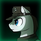 Size: 160x160 | Tagged: safe, artist:dipfanken, edit, edited screencap, imported from derpibooru, screencap, oc, oc only, pegasus, pony, fallout equestria, game: fallout equestria: remains, enclave, gradient background