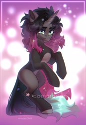 Size: 2423x3507 | Tagged: safe, artist:fenwaru, imported from derpibooru, oc, oc only, pony, unicorn, high res, looking at you, solo, sparkles