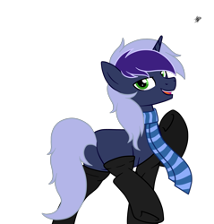 Size: 2612x2727 | Tagged: safe, artist:princessmoonsilver, imported from derpibooru, oc, oc only, oc:krys, oc:krystel, pony, unicorn, base used, butt, clothes, high res, horn, male, plot, rule 63, scarf, simple background, socks, solo, stallion, stockings, thigh highs, transparent background, unicorn oc