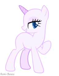 Size: 946x1230 | Tagged: safe, artist:raini-bases, imported from derpibooru, oc, oc only, pony, unicorn, bald, base, eyelashes, female, grin, horn, mare, smiling, solo, unicorn oc