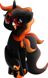 Size: 3027x4896 | Tagged: safe, artist:lincolnbrewsterfan, derpibooru exclusive, imported from derpibooru, pony of shadows, oc, oc only, oc:harvestside, alicorn, hybrid, shadow pony, fallout equestria, fallout equestria: project horizons, my little pony: the movie, .svg available, alicorn oc, black, body markings, crossed hooves, crossed legs, cute, cute face, cute smile, cuteness overload, descendant, facial markings, fanfic art, folded wings, gradient mane, gradient tail, gray, high res, horn, hybrid oc, inkscape, insignia, looking up, markings, movie accurate, ocbetes, offspring, orange (color), parent:boo, parent:stygian, parents:canon x oc, profile, red eyes, red eyes take warning, shadow alicorn, smiling, solo, svg, two toned mane, two toned tail, two toned wings, vector, wings