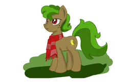 Size: 1680x1080 | Tagged: safe, artist:anonymous, oc, oc only, oc:poison oak, earth pony, pony, /mlp/, clothes, female, mare, scarf, simple background