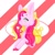 Size: 1200x1200 | Tagged: safe, alternate version, artist:kirakiracalico, imported from derpibooru, butter pop, earth pony, pony, abstract background, butter pop (g3), colored hooves, female, g3, mare, smiling, solo