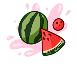 Size: 420x372 | Tagged: safe, artist:smilesupsidedown, imported from derpibooru, oc, oc only, cutie mark, cutie mark only, food, no pony, simple background, transparent background, watermelon