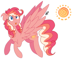 Size: 2067x1623 | Tagged: safe, artist:gallantserver, imported from derpibooru, oc, oc only, oc:summer starburst, pegasus, pony, female, magical lesbian spawn, mare, offspring, parent:firefly, parent:rainbow dash, parents:dashfly, parents:firedash, simple background, solo, transparent background