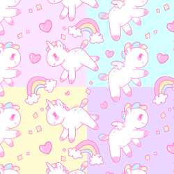 Size: 3000x3000 | Tagged: safe, artist:kirakiracalico, imported from derpibooru, oc, oc only, pony, unicorn, abstract background, heart, high res, horn, rainbow, signature, smiling, unicorn oc
