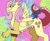Size: 1080x885 | Tagged: safe, artist:teacreationss, imported from derpibooru, discord, fluttershy, draconequus, abstract background, draconequified, ear fluff, female, flutterequus, fusion, fusion:discord, fusion:fluttershy, smiling, solo, species swap