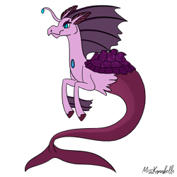 Size: 2000x2000 | Tagged: safe, artist:misskanabelle, imported from derpibooru, oc, oc only, hybrid, siren, crack ship offspring, high res, interspecies offspring, male, offspring, parent:aria blaze, parent:discord, signature, simple background, siren oc, solo, transparent background