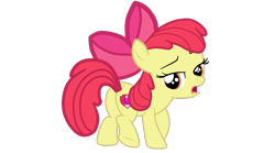 Size: 1576x878 | Tagged: safe, artist:gmaplay, imported from derpibooru, apple bloom, earth pony, pony, apple bloom's bow, bloom butt, bow, butt, cute, cutie mark, hair bow, plot, simple background, solo, the cmc's cutie marks, transparent background