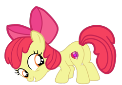 Size: 1346x940 | Tagged: safe, artist:gmaplay, imported from derpibooru, apple bloom, earth pony, pony, bloom and gloom, bloom butt, butt, cutie mark, plot, simple background, solo, the cmc's cutie marks, transparent background