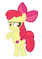 Size: 1027x1419 | Tagged: safe, artist:gmaplay, imported from derpibooru, apple bloom, earth pony, pony, apple bloom's bow, bloom butt, bow, butt, cutie mark, hair bow, plot, simple background, solo, the cmc's cutie marks, transparent background