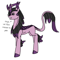 Size: 768x768 | Tagged: safe, artist:agdapl, imported from derpibooru, kirin, cloven hooves, crossover, female, glasses, horn, kirin-ified, leonine tail, miss pauling, simple background, solo, species swap, talking, team fortress 2, transparent background