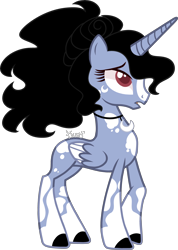 Size: 3266x4594 | Tagged: safe, artist:kurosawakuro, imported from derpibooru, oc, oc only, alicorn, pony, base used, female, mare, offspring, parent:king sombra, parent:princess luna, parents:lumbra, simple background, solo, transparent background