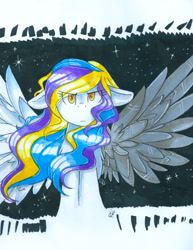 Size: 2550x3300 | Tagged: safe, artist:gallantserver, imported from derpibooru, oc, oc only, pegasus, pony, female, high res, mare, solo, traditional art