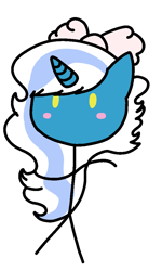 Size: 600x1000 | Tagged: safe, artist:adoptishop, imported from derpibooru, oc, oc:fleurbelle, alicorn, alicorn oc, blushing, bow, female, hair bow, horn, mare, simple background, stick figure, transparent background, wings