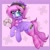 Size: 2000x2000 | Tagged: safe, alternate version, artist:splashofsweet, imported from derpibooru, oc, oc only, oc:lillybit, earth pony, pony, abstract background, bow, chest fluff, clothes, controller, hair bow, headset, high res, looking at you, scarf, smiling, socks, solo, striped socks, thigh highs