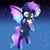 Size: 2000x2000 | Tagged: safe, artist:splashofsweet, imported from derpibooru, oc, oc only, bat pony, pony, flying, happy, high res, smiling, solo, spread wings, stars, wings