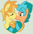 Size: 582x606 | Tagged: safe, artist:box-of-ideas, artist:jadeharmony, artist:jadethepegasus, imported from derpibooru, braeburn, hitch trailblazer, earth pony, pony, base used, braeblazer, clothes, eyes closed, g5, gay, gray background, hug, kiss on the lips, kissing, male, markings, raised hoof, shipping, simple background, socks, stallion, striped socks