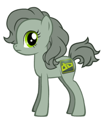 Size: 360x427 | Tagged: safe, artist:akip-chan, imported from derpibooru, earth pony, pony, pony creator, cutie mark, deviantart, deviantart logo, eyelashes, frown, green eyes, harsher in hindsight, sad, unhappy