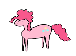 Size: 596x440 | Tagged: safe, artist:2merr, pinkie pie, earth pony, pony, 1000 hours in ms paint, :), cutie mark, dot eyes, drawthread, female, mare, simple background, smiling, solo, stylistic suck, white background