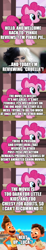 Size: 500x2693 | Tagged: safe, edit, edited screencap, editor:lord you know who, imported from derpibooru, screencap, pinkie pie, comic:pinkie reviews, 101 dalmatians, comic, cruella de vil, movie review, screencap comic