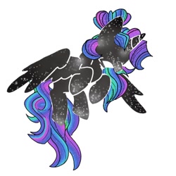 Size: 1080x1080 | Tagged: safe, artist:t.w.magicsparkel.9, imported from derpibooru, oc, oc only, alicorn, pony, alicorn oc, female, flying, horn, mare, simple background, solo, white background, wings